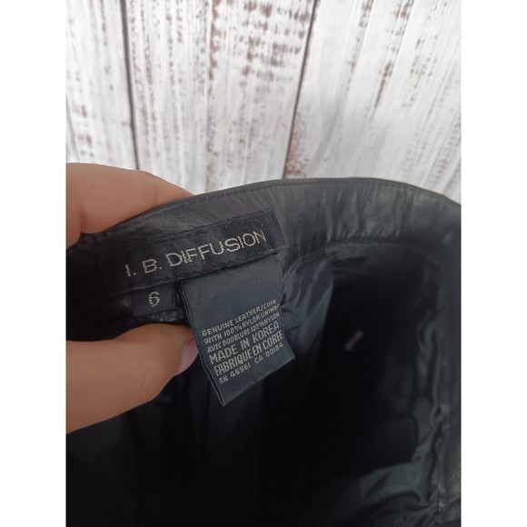 I B Diffusion Vintage High Waisted Genuine Leather Pants Women's Size 6 - Picture 6 of 11